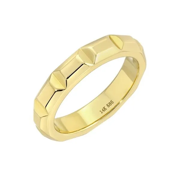 14 Karat Yellow Gold Electroform Geometric Polished Fashion Ring Corinth Jewelers Corinth, MS