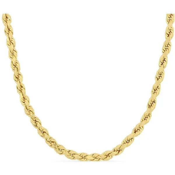 10 Karat Yellow Gold 4mm Rope Chain - 22