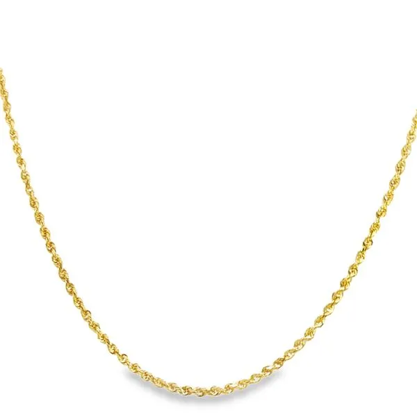 10 Karat Solid Diamond Cut Rope Chain - 22