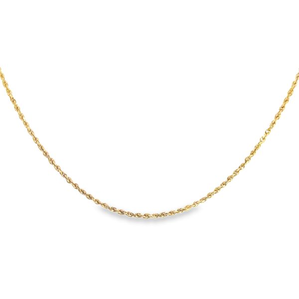 14 Karat Yellow Gold 2.5 Solid Diamond Cut Rope Chain - 18