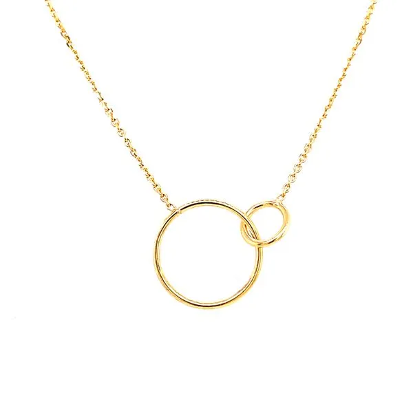 14 Karat Yellow Gold Interlocking Double Circle Fashion Necklace Corinth Jewelers Corinth, MS
