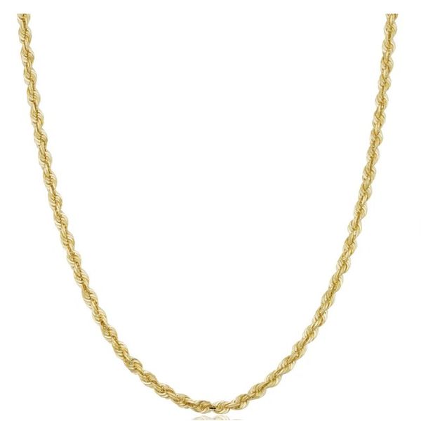 10 Karat Yellow Gold 3mm Rope Chain 20
