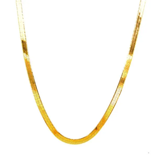 Gold Plated Herringbone Chain Necklace Corinth Jewelers Corinth, MS