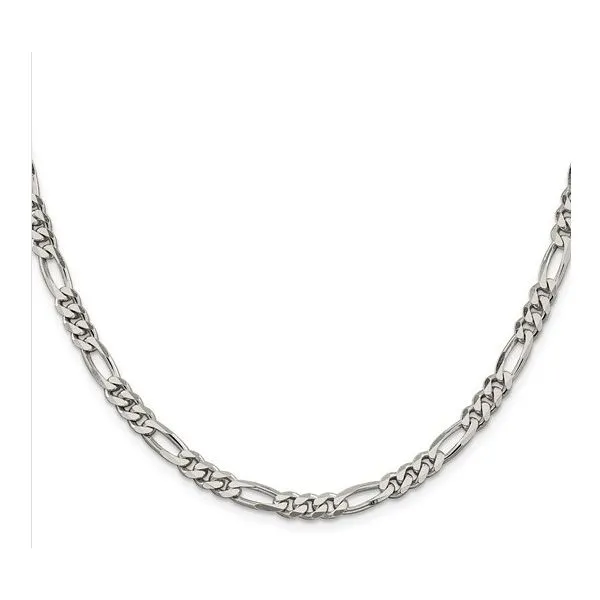 Sterling Silver 5.5 mm Figaro Chain - 24