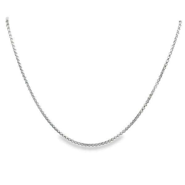 Sterling Silver 2.2 mm Round Box Gents Chain - 22
