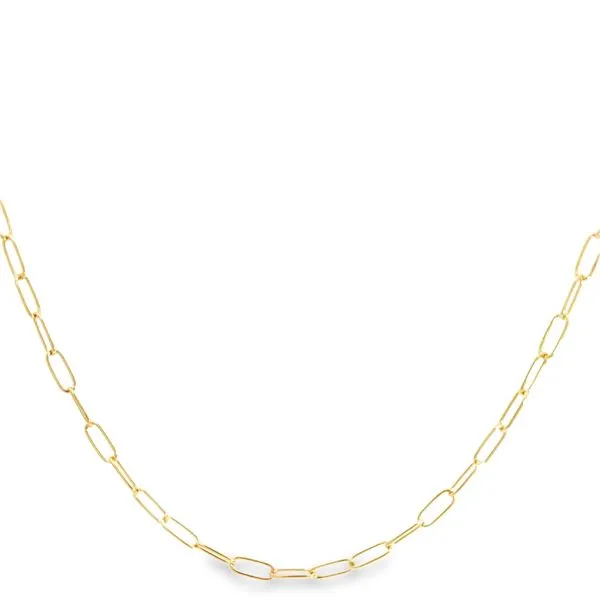 Gold Filled 3.4mm Paperclip Necklace - 17/19