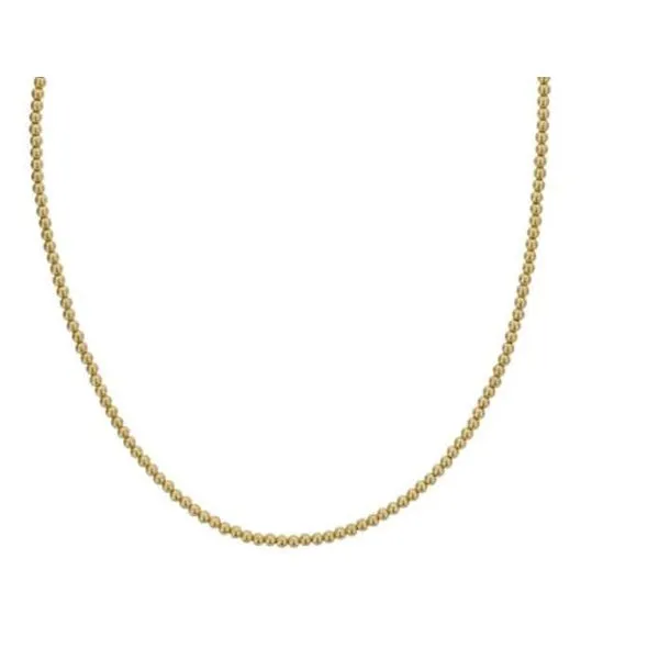 Gold Filled 3mm Bead Fashion Necklace - 16