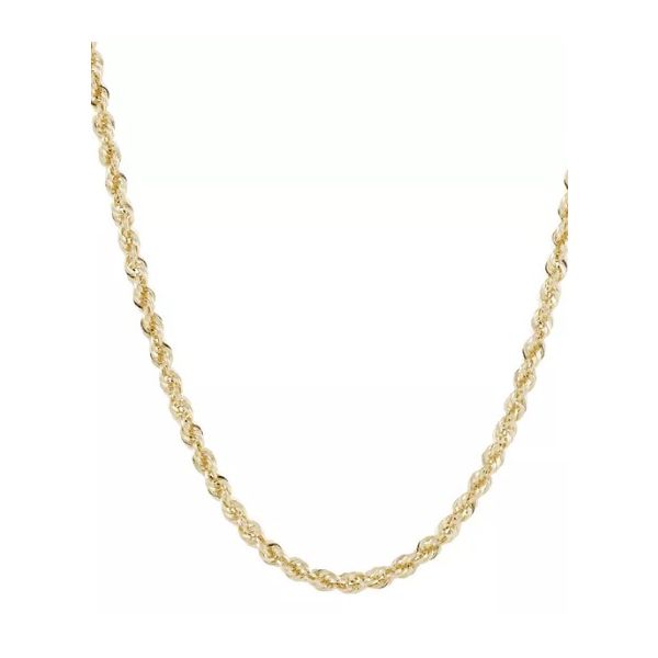 Gold Plated 3mm Diamond Cut Rope Chain - 20