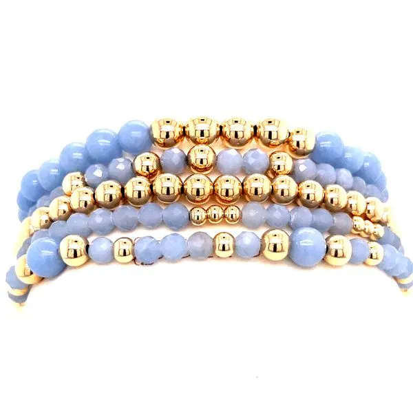 Angel in the Sky Angelite and Gold Filled Beaded Bracelets Corinth Jewelers Corinth, MS