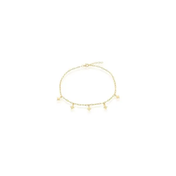 Sterling Silver and Gold Plated North Star Anklet Corinth Jewelers Corinth, MS