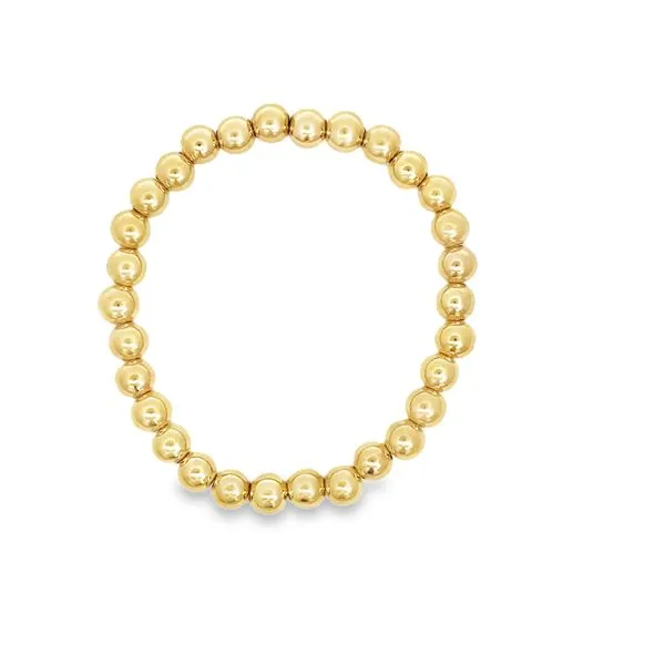 6mm Gold Filled Beaded Bracelet 7