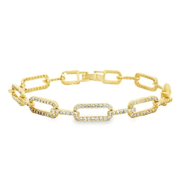 Gold Filled Paperclip Link CZ Bracelet Corinth Jewelers Corinth, MS