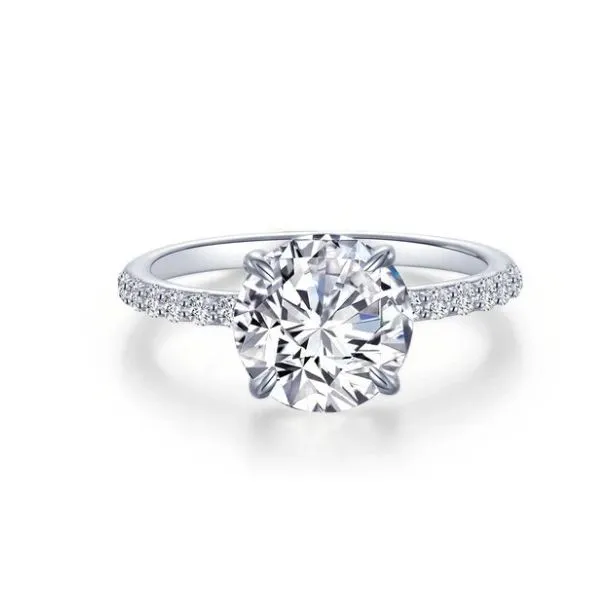 Sterling Silver Round Shape 3.00 ct CZ Solitiare with C Shank Engagement Ring - Finger Size 6 Corinth Jewelers Corinth, MS