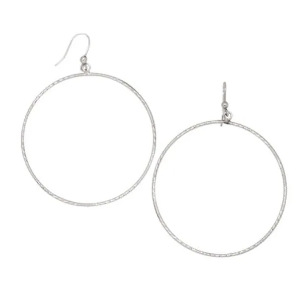 Sterling Silver Round Diamond Cut Fashion Hoop Earrings on Eurowire Corinth Jewelers Corinth, MS