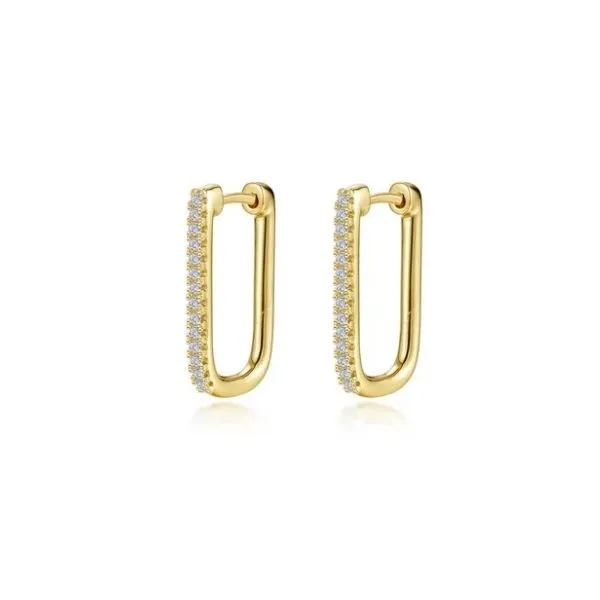 Gold Bonded CZ Rectangle Shape Fashion Earrings - 0.28 ctw Corinth Jewelers Corinth, MS