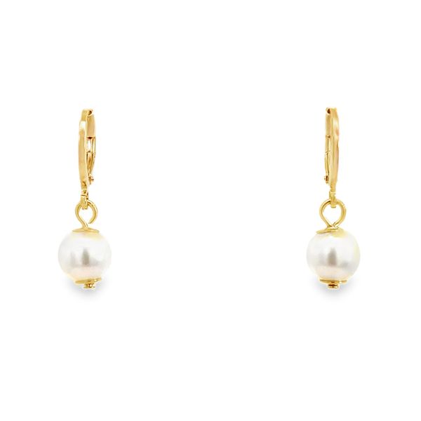 Gold Filled Pearl Drop Fashion Earrings Image 2 Corinth Jewelers Corinth, MS
