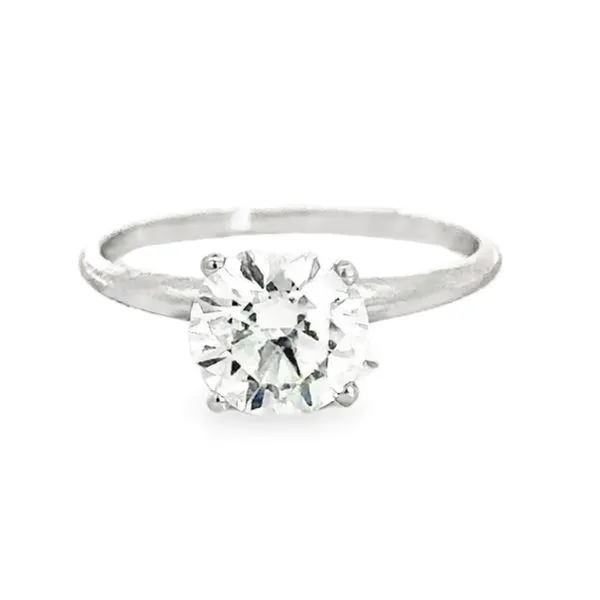 14 Karat White Gold 1.50 ct Round Shape Lab Grown Solitaire Engagement Ring Corinth Jewelers Corinth, MS