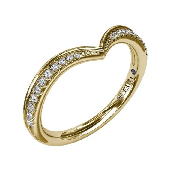Fana Tapered Shared Prong Chevron Diamond Band Cornell's Jewelers Rochester, NY