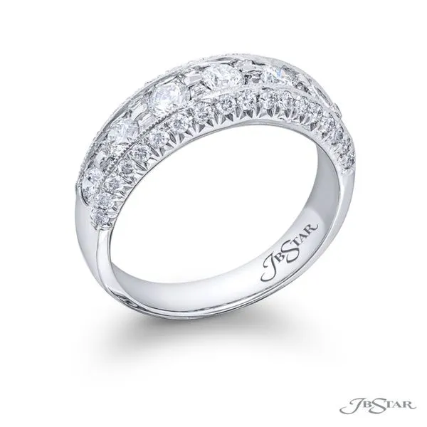 Diamond Wedding Band Image 2 Cornell's Jewelers Rochester, NY