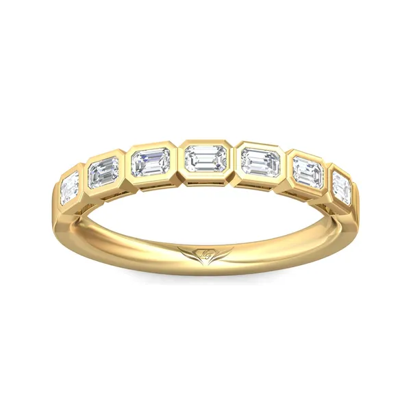 Martin Flyer 14kt Yellow Gold Emerald Cut Diamond Wedding Band Cornell's Jewelers Rochester, NY
