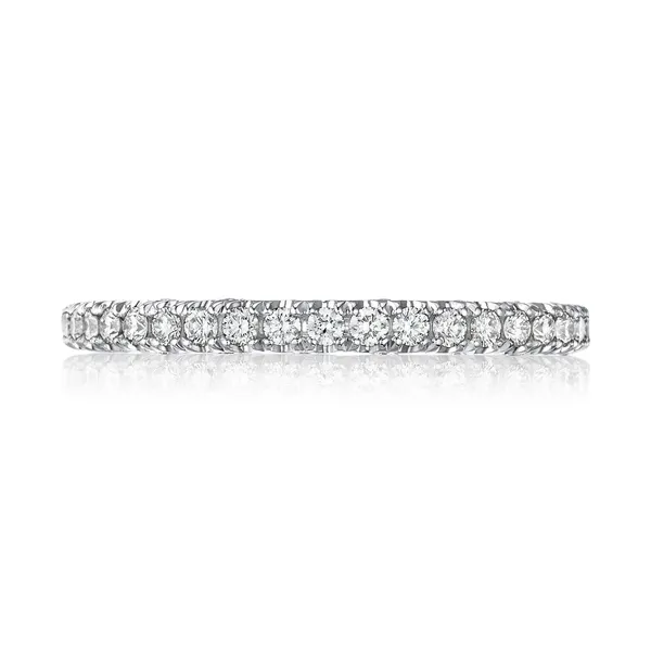 Tacori 18K White Gold Petite Crescent Diamond Band Cornell's Jewelers Rochester, NY
