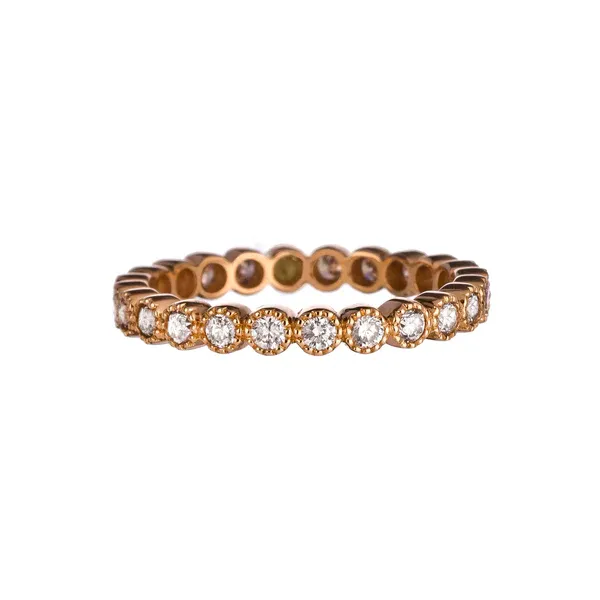 SETHI BEZEL WHITE DIAMOND ROSE GOLD BAND Cornell's Jewelers Rochester, NY