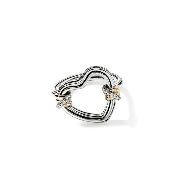 John Hardy Bamboo Pave Heart Ring Cornell's Jewelers Rochester, NY
