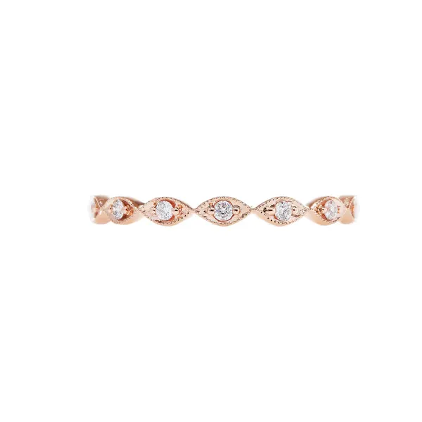Sethi Rose Gold Eleanor Scalloped Diamond Eternity Band Cornell's Jewelers Rochester, NY