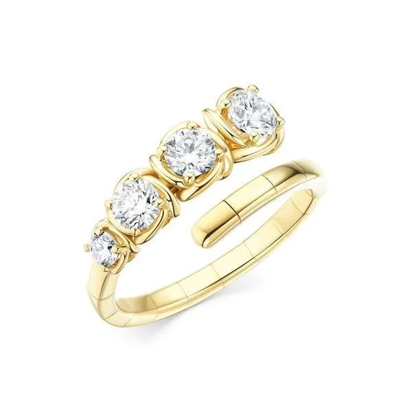A.Link Yellow Gold Tapered Diamond Open Wrap Ring Cornell's Jewelers Rochester, NY