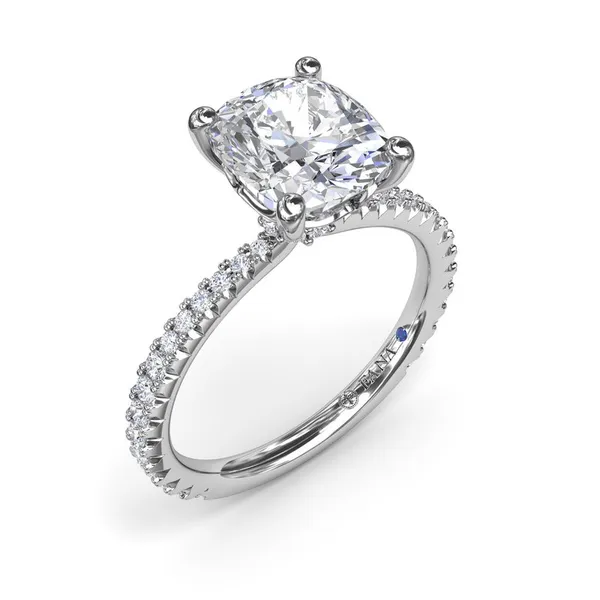 Fana 14kt White Gold Split Prong Graduating Diamond Mounting Cornell's Jewelers Rochester, NY
