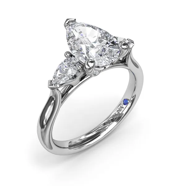 Fana Pear Shape 3-Stone Diamond Mounting Cornell's Jewelers Rochester, NY