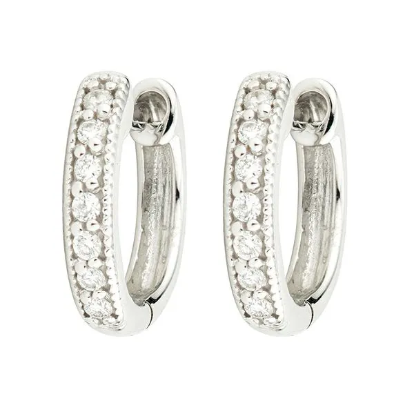 Jude Frances Lisse Diamond Huggie Earrings Cornell's Jewelers Rochester, NY