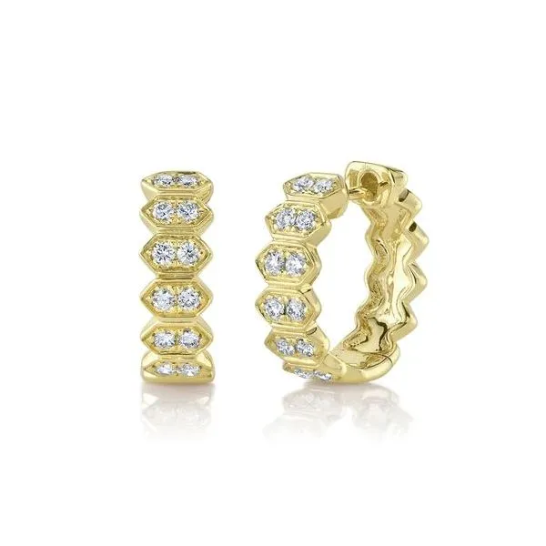 0.38CT 14KYG DIAMOND HOOP EARRING Cornell's Jewelers Rochester, NY