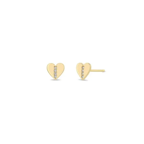 Diamond Heart Studs Cornell's Jewelers Rochester, NY