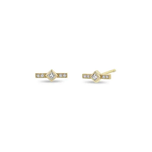 Diamond Bar Stud Earrings Cornell's Jewelers Rochester, NY