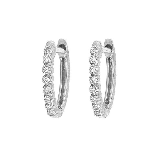Jude Frances Provence Champagne Diamond Hoops Cornell's Jewelers Rochester, NY
