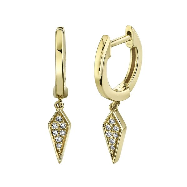 Cornells Collection Huggie Pave Drop Earrings Cornell's Jewelers Rochester, NY