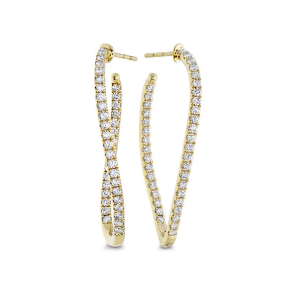 Memoire Diamond Twist Hoop Earrings Cornell's Jewelers Rochester, NY