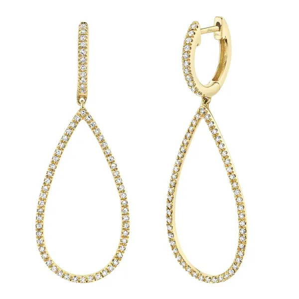 Cornells Collection 14kt White Gold Diamond Drop Earrings Cornell's Jewelers Rochester, NY