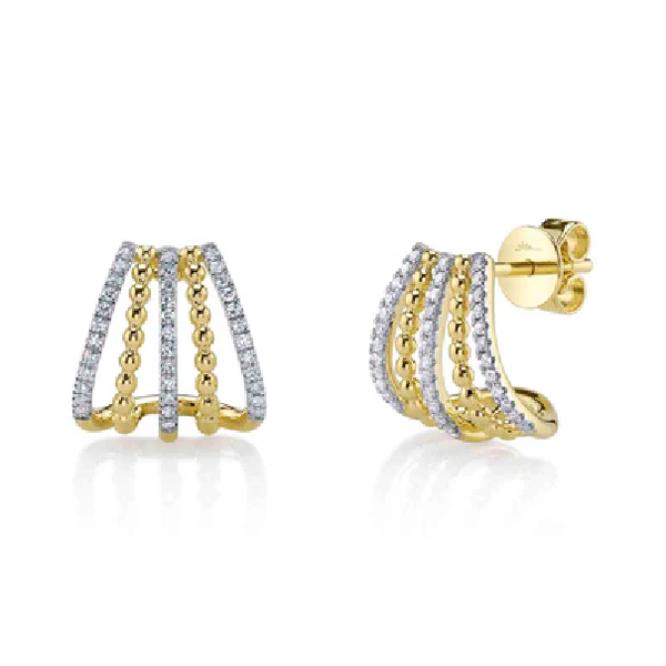 Shy Creation Multi-Row Huggie Earrings Cornell's Jewelers Rochester, NY