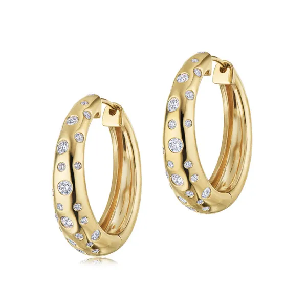 Cobblestone Hoop Earrings Cornell's Jewelers Rochester, NY