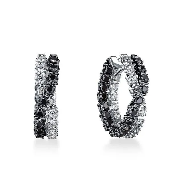 A Link Criss-Cross Diamond Hoops Cornell's Jewelers Rochester, NY