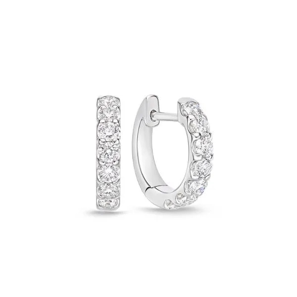 Memoire Diamond Huggie Hoop Earrings Cornell's Jewelers Rochester, NY