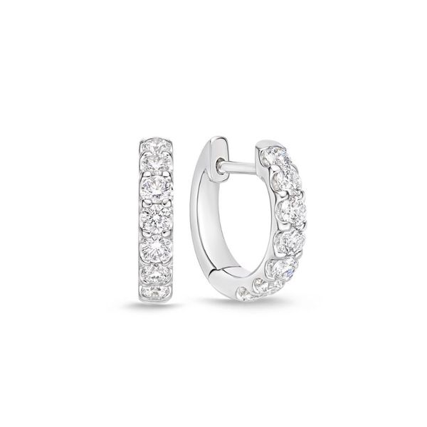 Memoire Diamond Huggie Hoop Earrings Cornell's Jewelers Rochester, NY