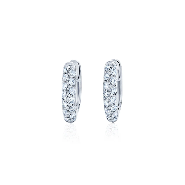 Kwiat Moonlight Petite Diamond Huggie Earrings Cornell's Jewelers Rochester, NY