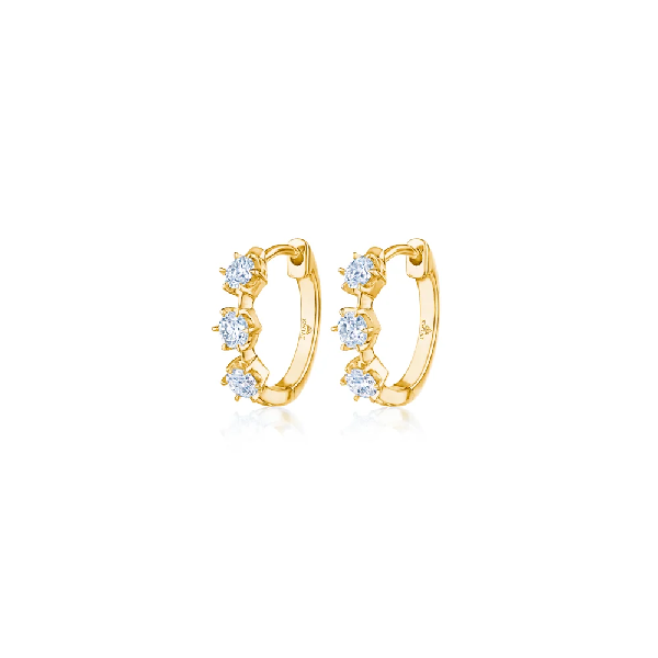 Kwiat Starry Night Diamond Huggie Earrings Cornell's Jewelers Rochester, NY