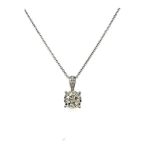 14k White Gold Miracle Mark Round Pendent .55 CTW Cornell's Jewelers Rochester, NY