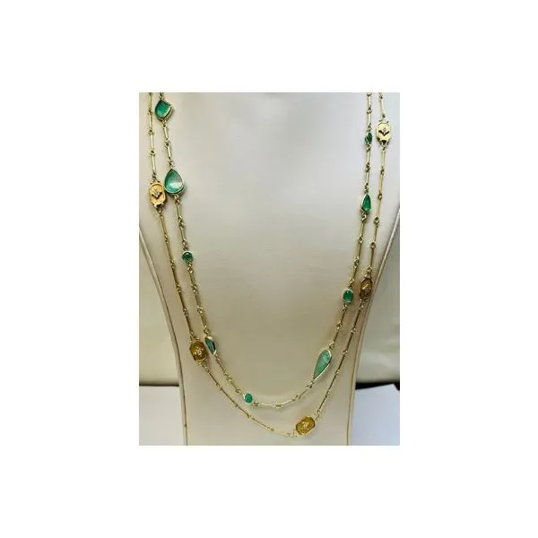 MAZZA DOUBLE SIDED DIAMOND 14KTG NECKLACE Cornell's Jewelers Rochester, NY