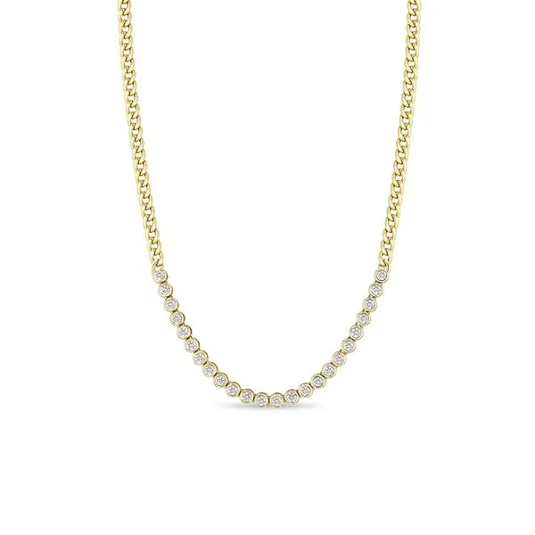 Diamond Bezel Segment Necklace Cornell's Jewelers Rochester, NY