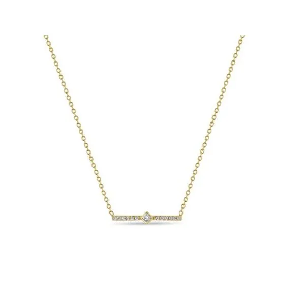 ZOE CHICCO PRINCESS DIAMOND BAR NECKLACE Cornell's Jewelers Rochester, NY